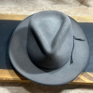 Stetson Gray Hat with Black Trim